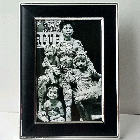 Vintage Tattooed Family Sideshow Circus Freak Show Oddity stunning Frame picture - Picture 5 of 8